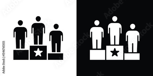 Competitors icon of a flat style vector