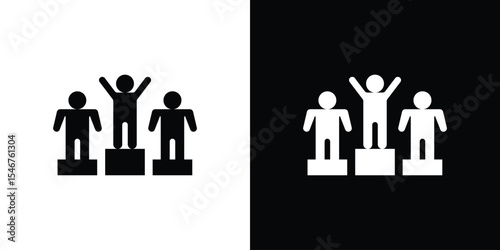 Competitors icon of a flat style vector