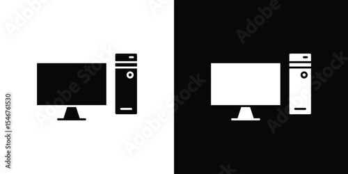 Computer icon of a flat style vector