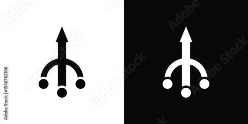 Consolidation icon of a flat style vector