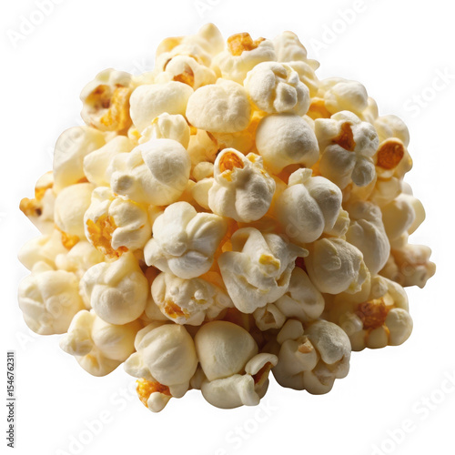 Buttery Popcorn Kernel Cluster Pile isolated on a transparent background kernels buttered