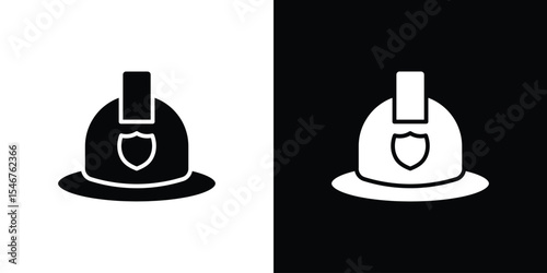 Construction safety helmet icon of a flat style vector