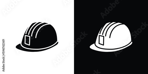 Construction safety helmet icon of a flat style vector