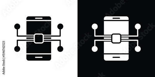 Content curation icon of a flat style vector