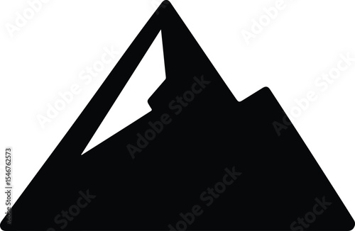 Silhouette abstract mountain peak minimalist logo Vector Illustration