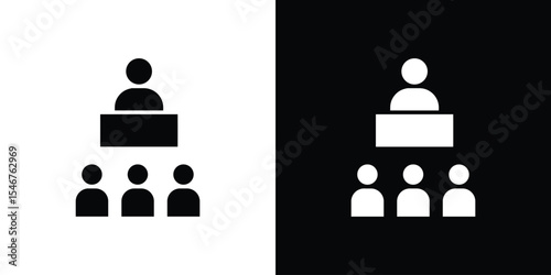 Convention icon of a flat style vector