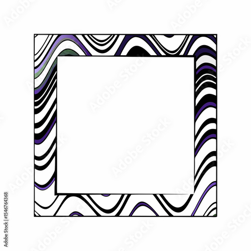 Abstract decorative frame in sketch style