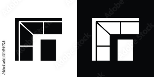 Corner sofa icon of a flat style vector