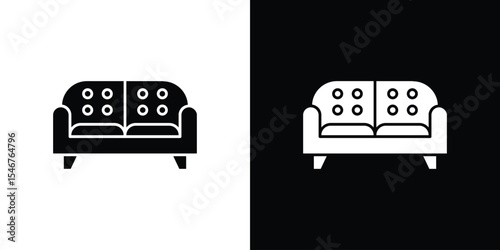 Couch icon of a flat style vector