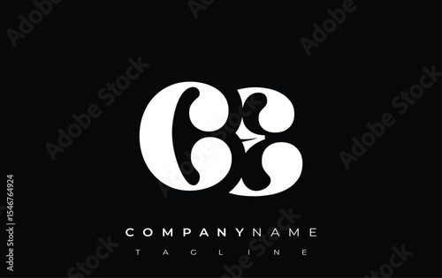 CE Creative Abstract Typography Logo Design. Elegant logo combining bold typography and creative shapes, ideal for branding and identity solutions.