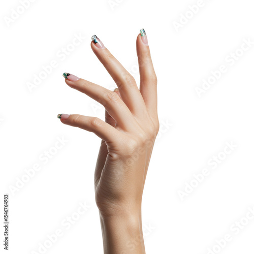 Beautiful Smooth Hand Of Woman isolated on transparent background,  Hand PNG 