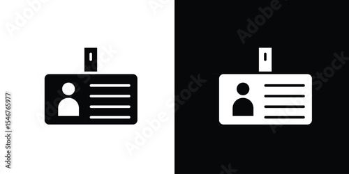Credential icon of a flat style vector