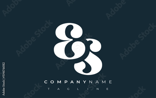 ES Creative Abstract Typography Logo Design. Elegant logo combining bold typography and creative shapes, ideal for branding and identity solutions.