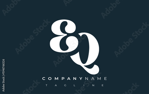 EQ Creative Abstract Typography Logo Design. Elegant logo combining bold typography and creative shapes, ideal for branding and identity solutions.