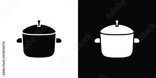 Crock pot icon of a flat style vector