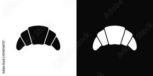 Croissant icon of a flat style vector