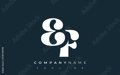 EF Creative Abstract Typography Logo Design. Elegant logo combining bold typography and creative shapes, ideal for branding and identity solutions.