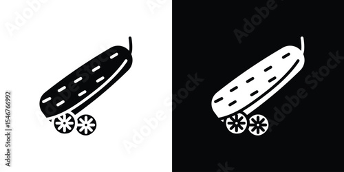 Cucumber icon of a flat style vector