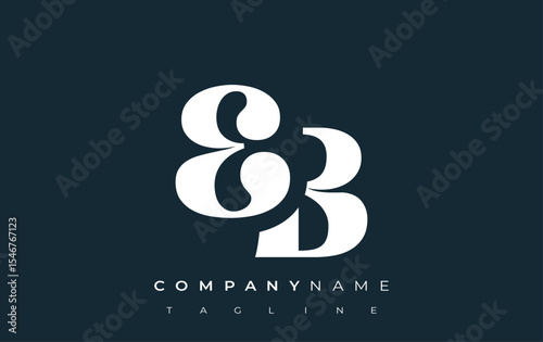 EB Creative Abstract Typography Logo Design. Elegant logo combining bold typography and creative shapes, ideal for branding and identity solutions.