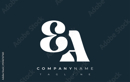 EA Creative Abstract Typography Logo Design. Elegant logo combining bold typography and creative shapes, ideal for branding and identity solutions.