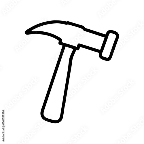 Hammer icon vector line art and outline vector icon