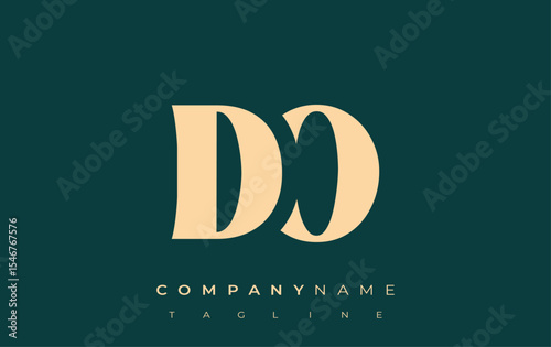 DO Creative Abstract Typography Logo Design. Elegant logo combining bold typography and creative shapes, ideal for branding and identity solutions.