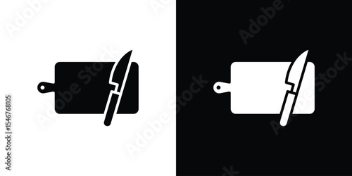 Cutting board icon of a flat style vector