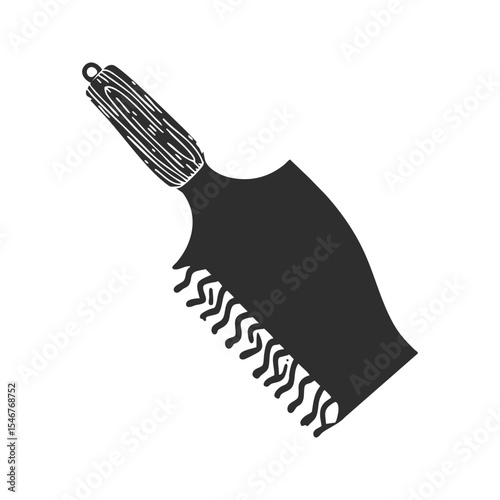 Vintage Saw Silhouette Illustration. Rustic Woodworking Tool Design For Carpentry And Craftsmanship Themes. Isolated Vector Illustration
