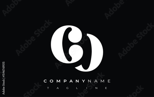 CO Creative Abstract Typography Logo Design. Elegant logo combining bold typography and creative shapes, ideal for branding and identity solutions.
