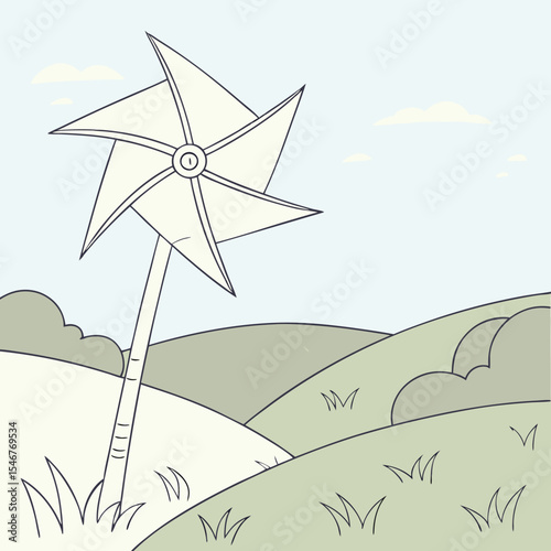 Pinwheel in Rolling Hills Landscape Design Graphic
