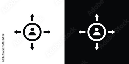 Decision making icon of a flat style vector