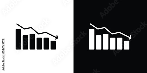 Decrease icon of a flat style vector