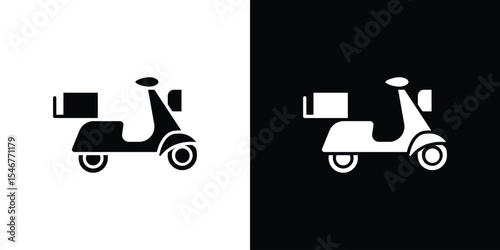Delivery scooter icon of a flat style vector