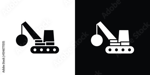 Demolition icon of a flat style vector