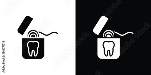 Dental floss icon of a flat style vector