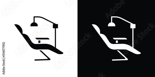 Dentist chair icon of a flat style vector