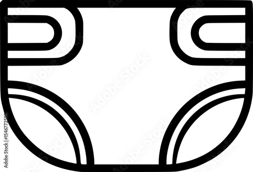Minimalist diaper outline icon design
