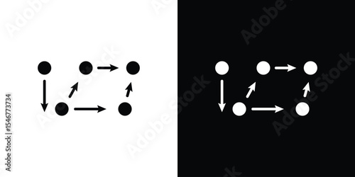 Dependency icon of a flat style vector