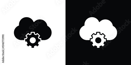 Devops icon of a flat style vector