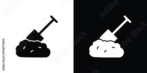 Digging icon of a flat style vector