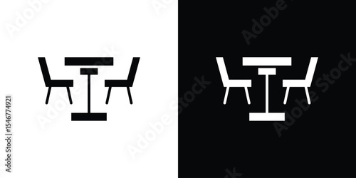 Dining table icon of a flat style vector