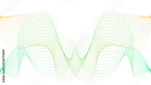 Vector curvy abstract line art wavy flowing dynamic blue white background in concept music or sound, wave, wind, information flow