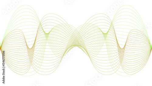 Vector curvy abstract line art wavy flowing dynamic blue white background in concept music or sound, wave, wind, information flow