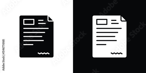 Document icon of a flat style vector