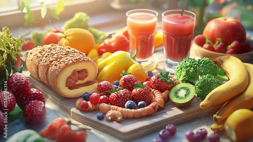 Fototapeta premium Healthy food selection