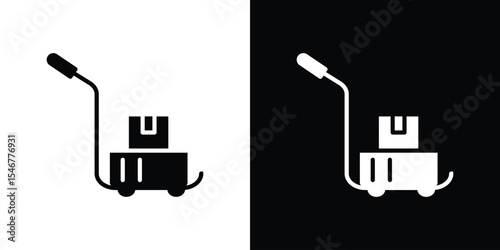 Dolly flatbed icon of a flat style vector