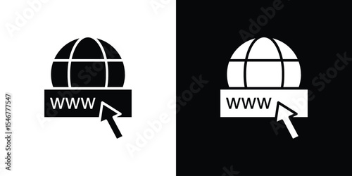 Domain icon of a flat style vector