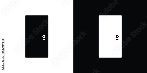 Door closed icon of a flat style vector