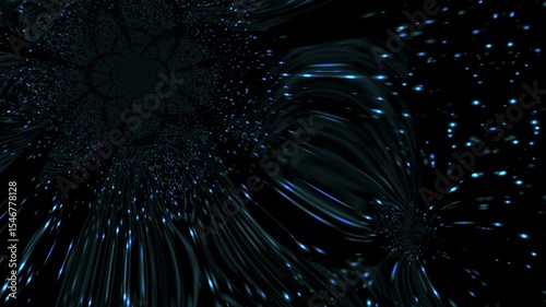4K Glitter Stars Particles Background Digital Rendering