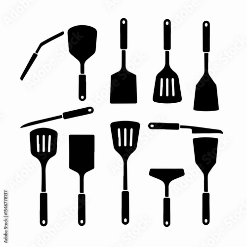 Spatula Knife and Tong Kitchen Utensil Collection